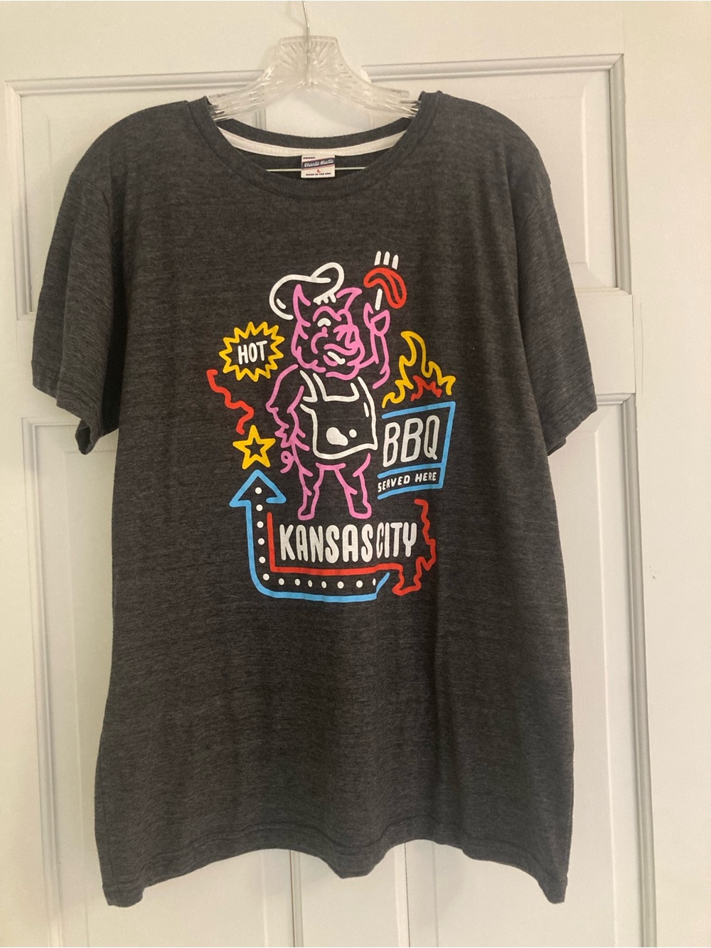 Kansas City BBQ Pig Graphic Tee - Dark Gray